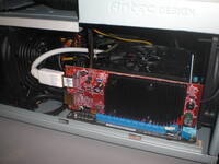 GPU (DP cable runs to a 5.25" mounted switch)