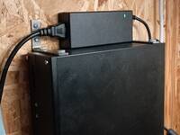Mounting brackets with power supply