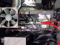 Mess of expansion cards and M.2 drives